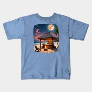 Nighttime Beach fun Kids T-Shirt